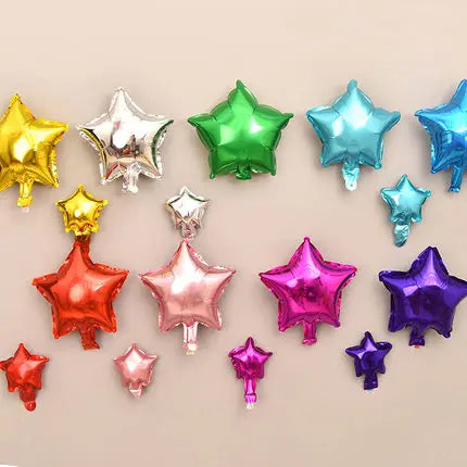 10/20pcs/lot 5/10inch Star Heart Foil Balloons Wedding Birthday Party Backdrop Decor Air