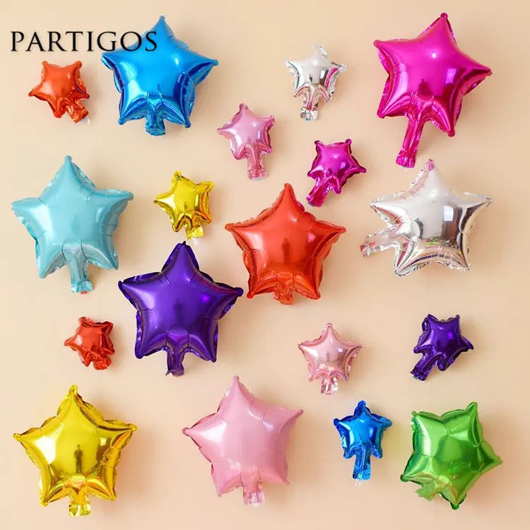 10/20pcs/lot 5/10inch Star Heart Foil Balloons Wedding Birthday Party Backdrop Decor Air