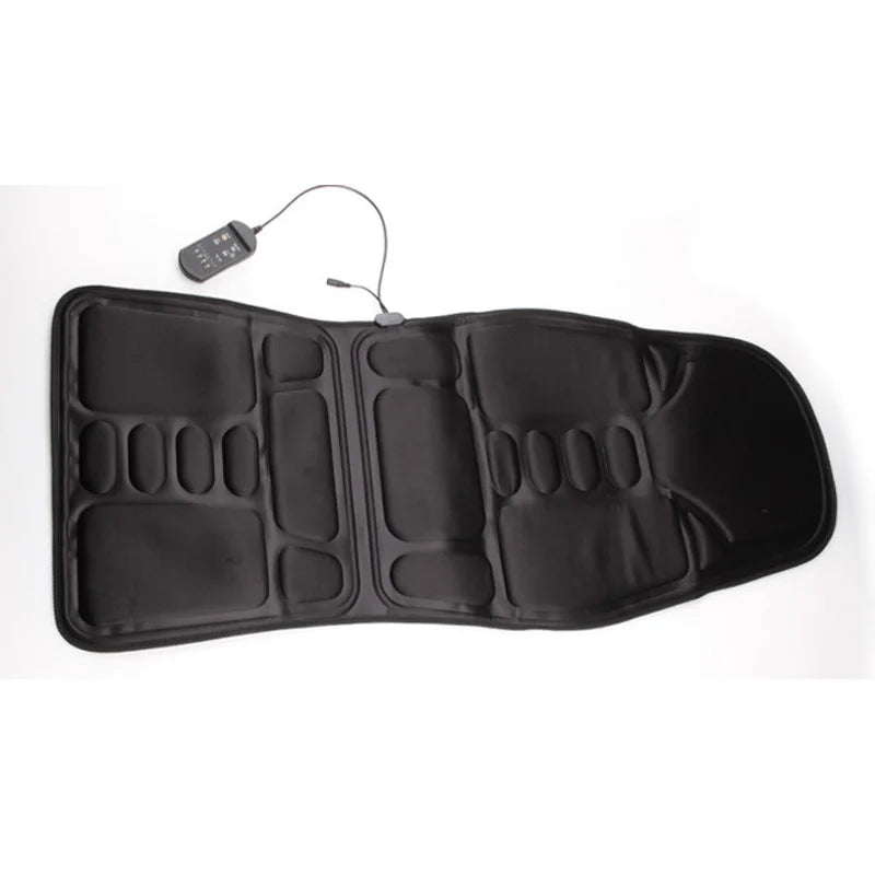 Car Home Office Full-Body Massage Cushion Heat 7 Motors Vibrate Massage Relaxation Seat 12V