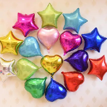 10/20pcs/lot 5/10inch Star Heart Foil Balloons Wedding Birthday Party Backdrop Decor Air