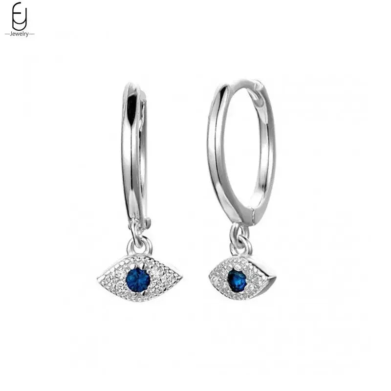 925 Sterling Silver Needle Vintage Earrings Women Jewelry