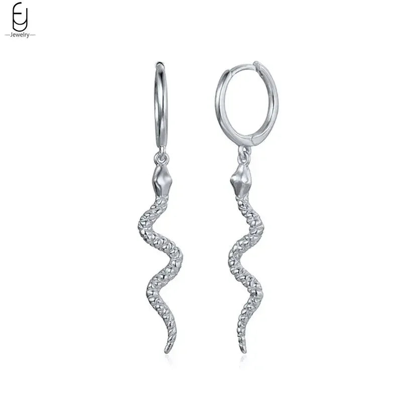 925 Sterling Silver Needle Vintage Earrings Women Jewelry