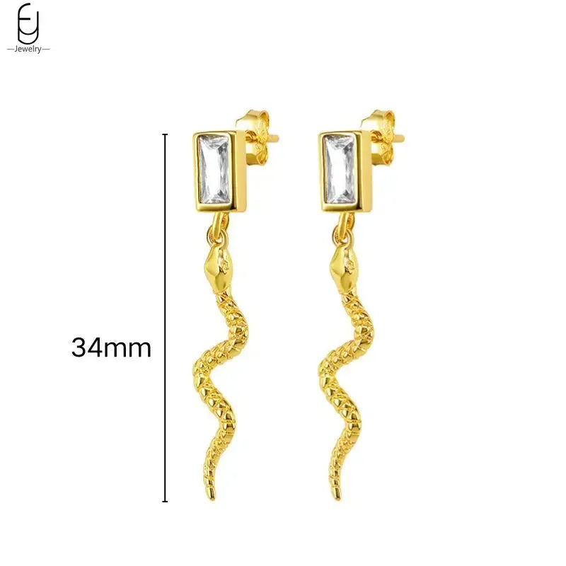 925 Sterling Silver Needle Vintage Earrings Women Jewelry