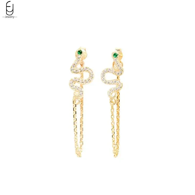 925 Sterling Silver Needle Vintage Earrings Women Jewelry