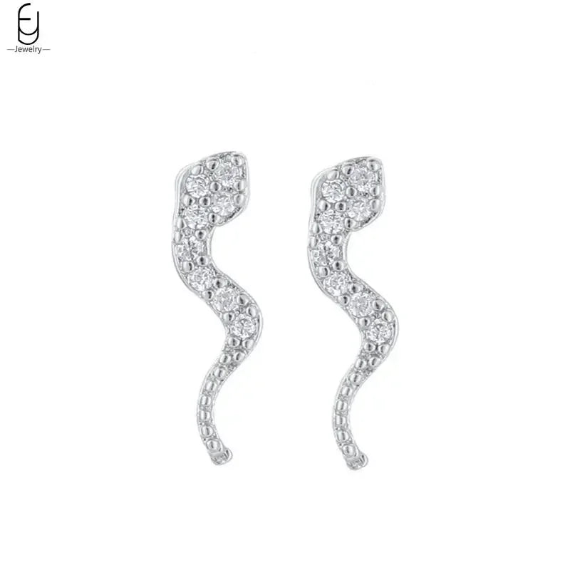 925 Sterling Silver Needle Vintage Earrings Women Jewelry