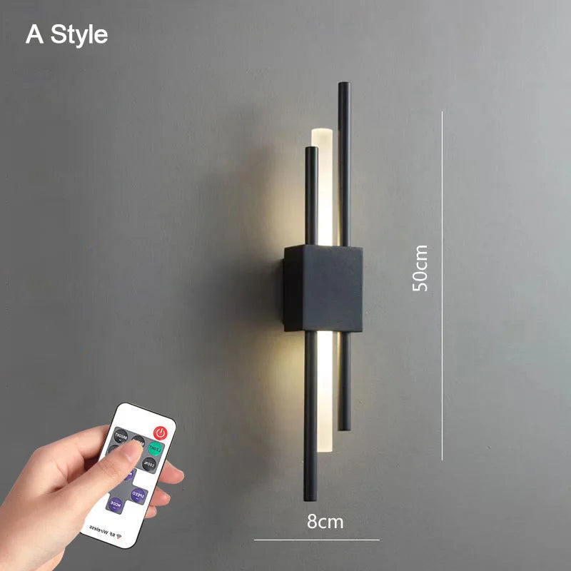 Nordic LED Wall Lamps Minimalist Room Background Indoor Lighting Home Decor